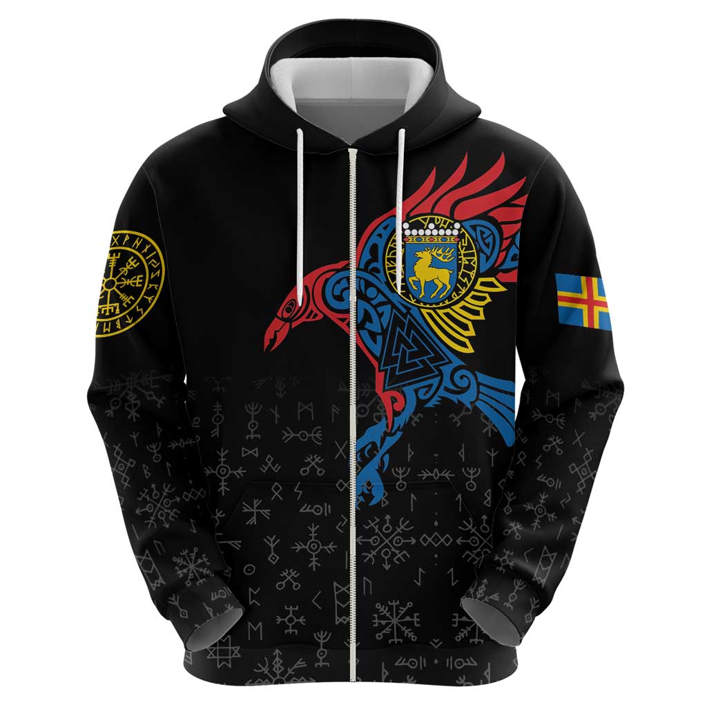 Aland Vikings Culture Hoodie Norse Mythology Raven Tattoo LT17