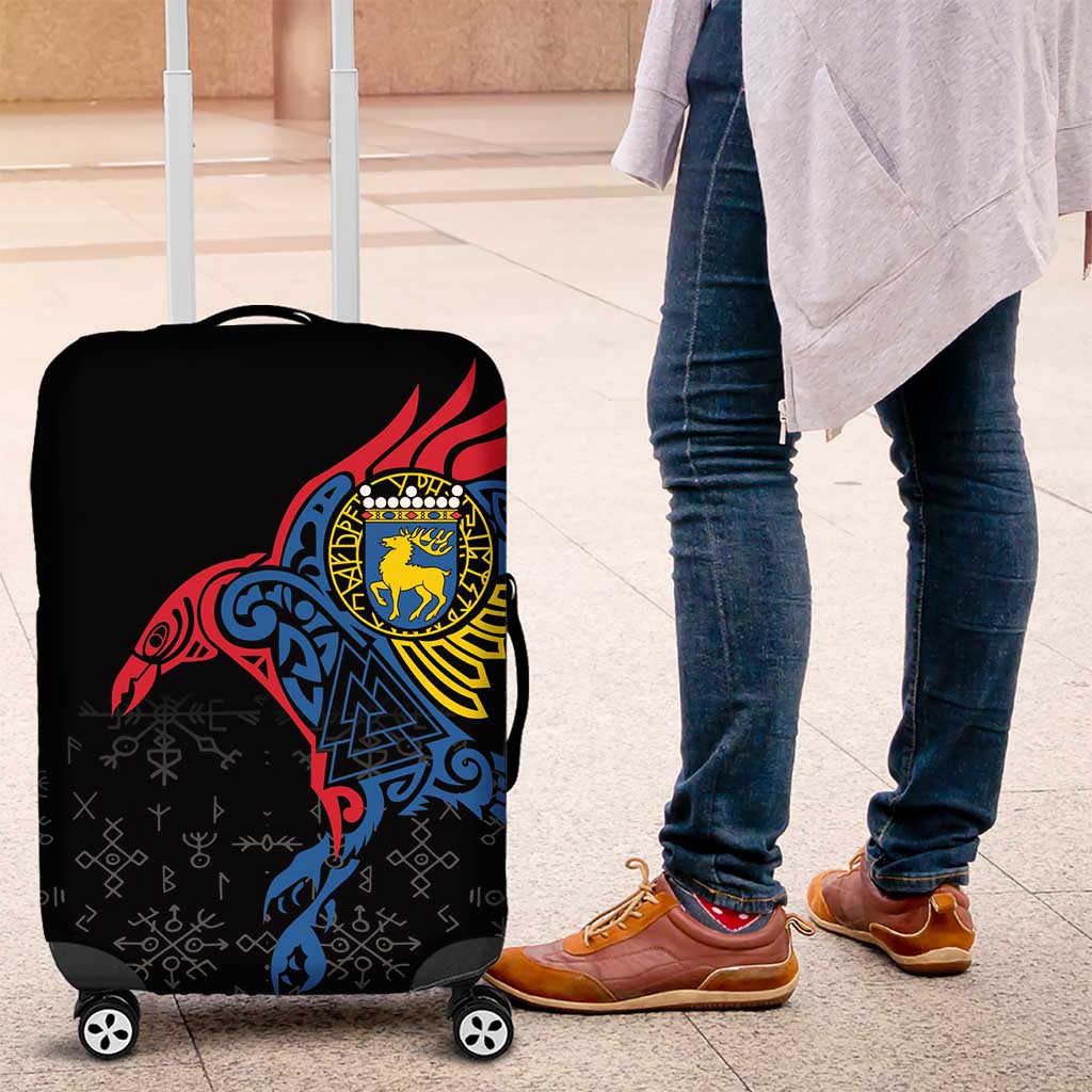 Aland Vikings Culture Luggage Cover Norse Mythology Raven Tattoo LT17