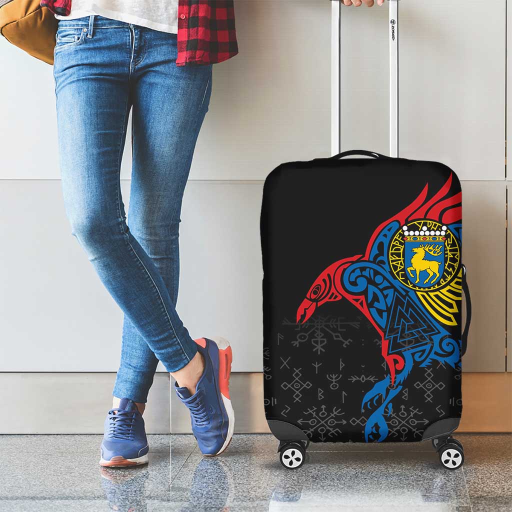 Aland Vikings Culture Luggage Cover Norse Mythology Raven Tattoo LT17