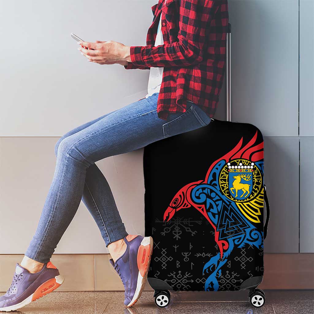 Aland Vikings Culture Luggage Cover Norse Mythology Raven Tattoo LT17