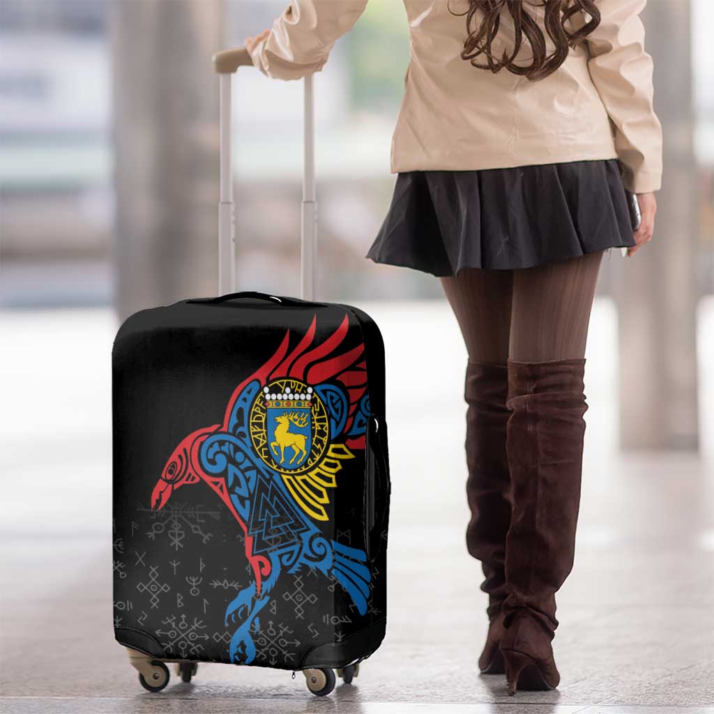Aland Vikings Culture Luggage Cover Norse Mythology Raven Tattoo LT17