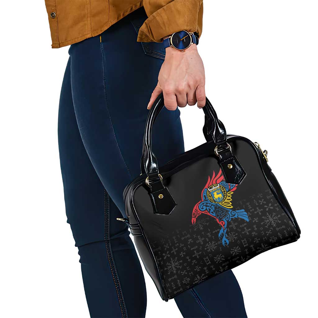 Aland Vikings Culture Shoulder Handbag Norse Mythology Raven Tattoo LT17