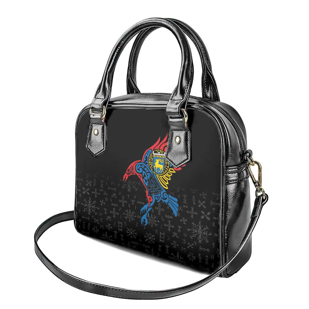 Aland Vikings Culture Shoulder Handbag Norse Mythology Raven Tattoo LT17