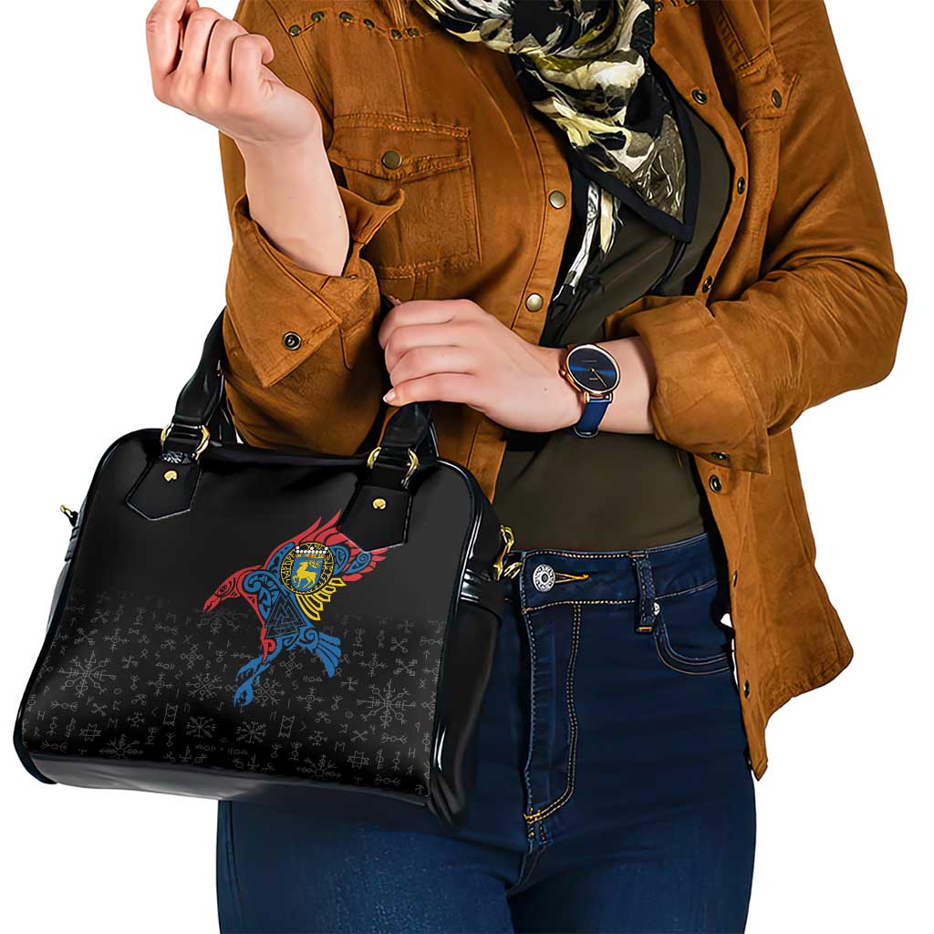 Aland Vikings Culture Shoulder Handbag Norse Mythology Raven Tattoo LT17
