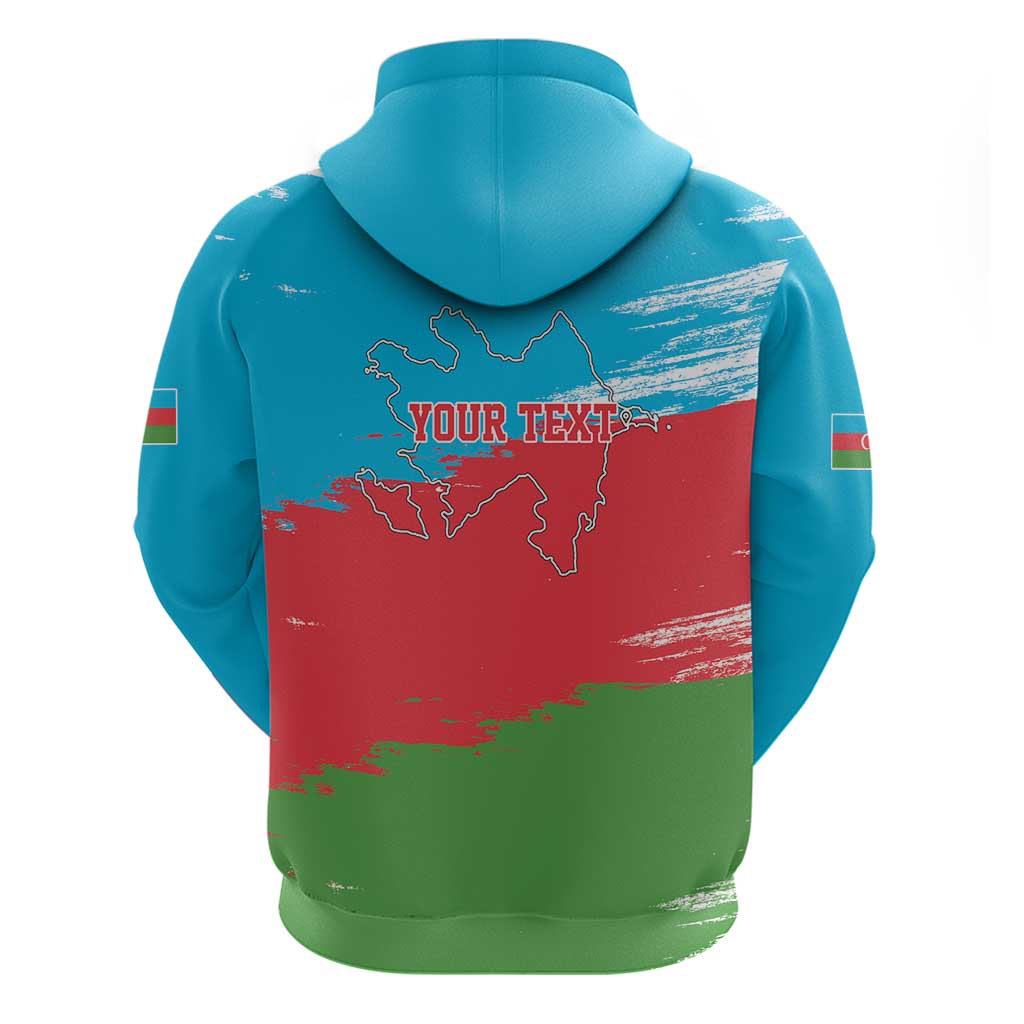 Personalized Azerbaijan Flag Style Hoodie Azerbaijani Flag Day LT17