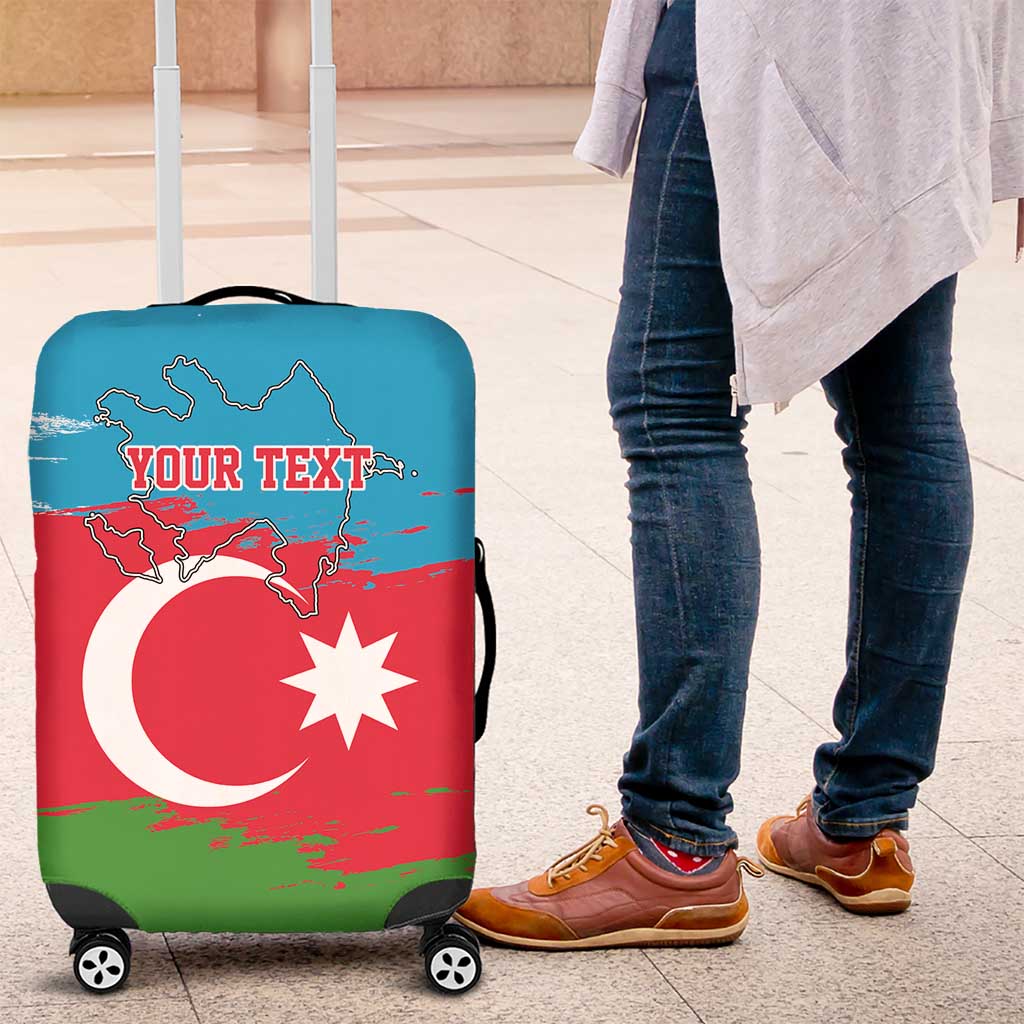 Personalized Azerbaijan Flag Style Luggage Cover Azerbaijani Flag Day LT17
