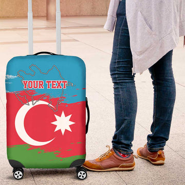 Personalized Azerbaijan Flag Style Luggage Cover Azerbaijani Flag Day LT17