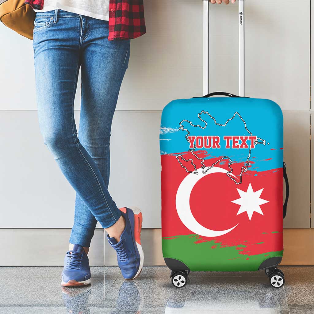 Personalized Azerbaijan Flag Style Luggage Cover Azerbaijani Flag Day LT17