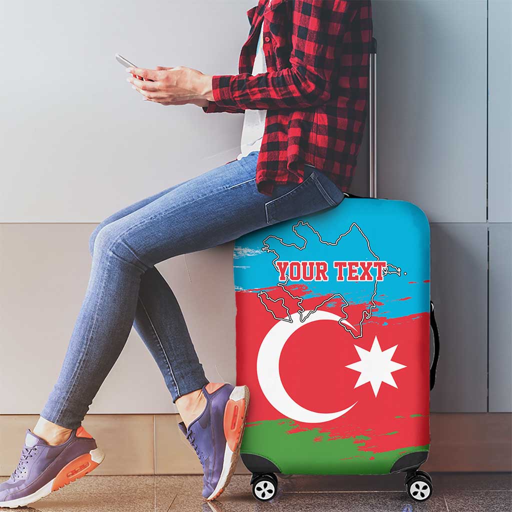 Personalized Azerbaijan Flag Style Luggage Cover Azerbaijani Flag Day LT17