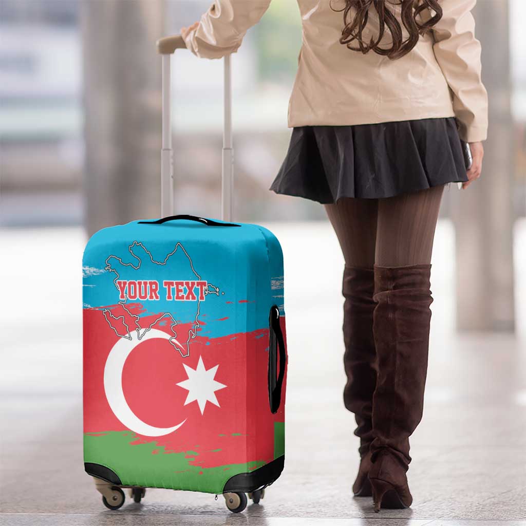 Personalized Azerbaijan Flag Style Luggage Cover Azerbaijani Flag Day LT17