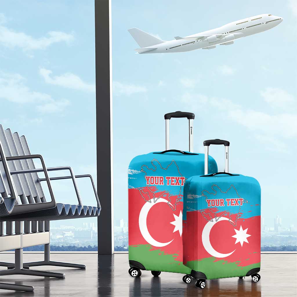 Personalized Azerbaijan Flag Style Luggage Cover Azerbaijani Flag Day LT17