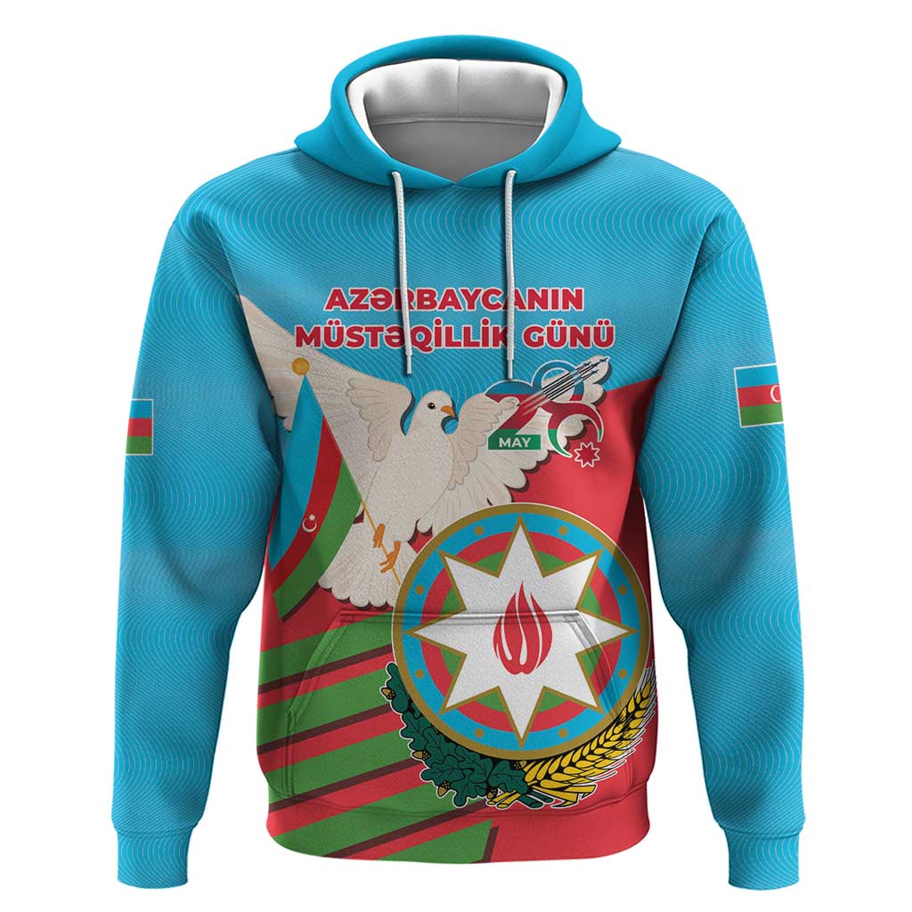 Azerbaijan Independence Day Hoodie Must?qillik Gunu LT17