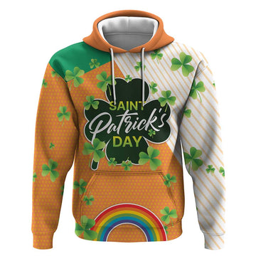 Ireland Irish Leprechaun with Shamrock Hoodie Ireland 17th March Saint Patrick's Day LT17