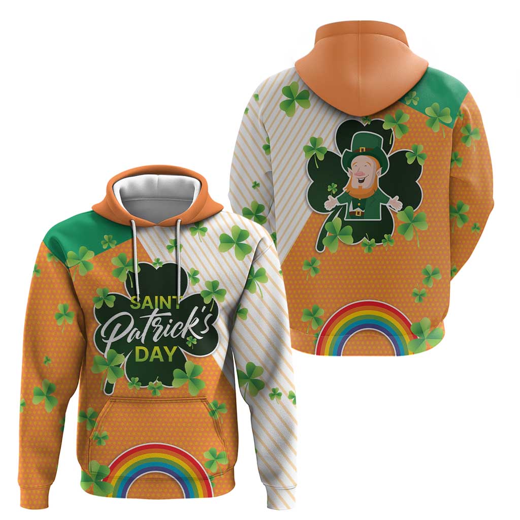 Ireland Irish Leprechaun with Shamrock Hoodie Ireland 17th March Saint Patrick's Day LT17
