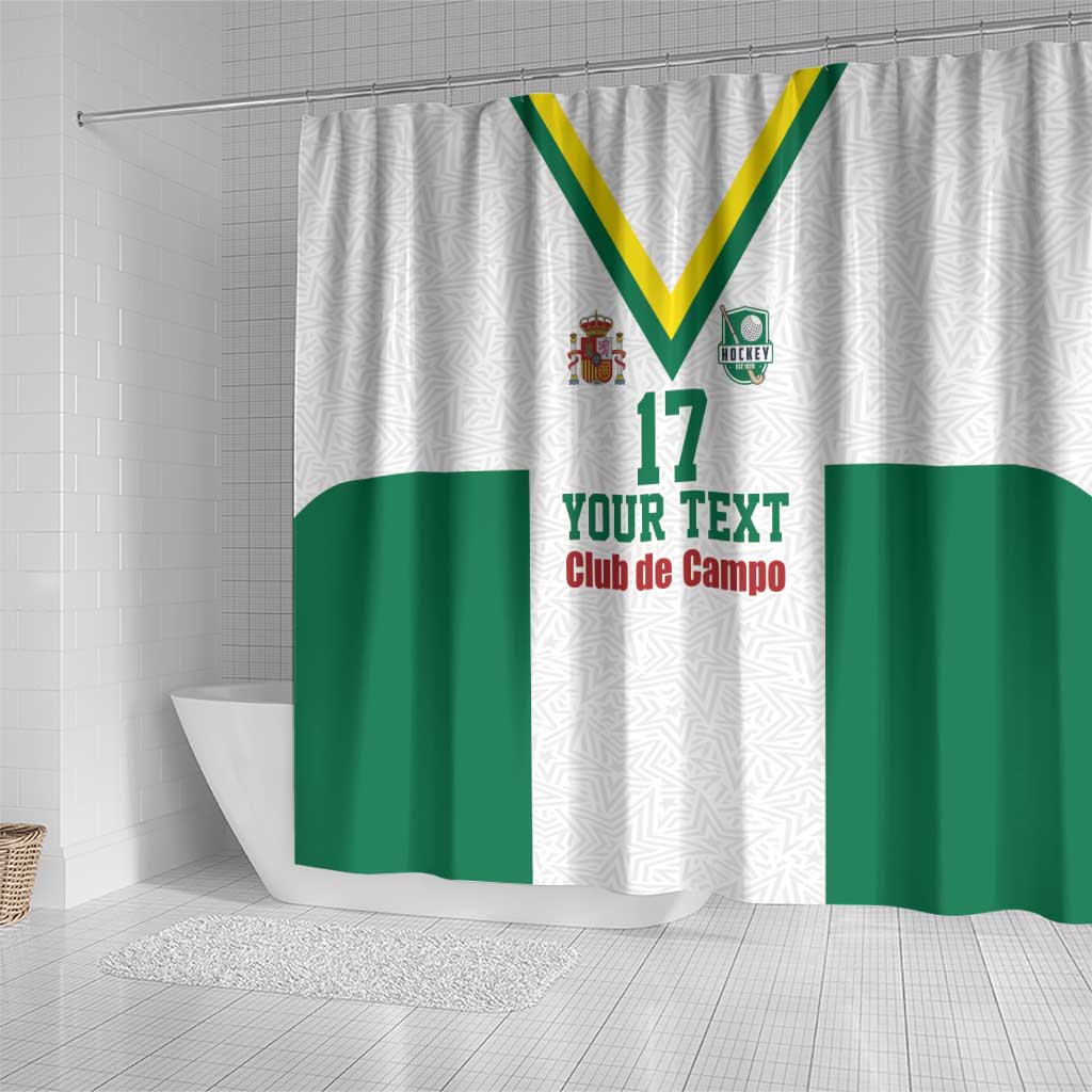 Custom Spain Field Hockey Shower Curtain Club de Campo Sporty Style LT17