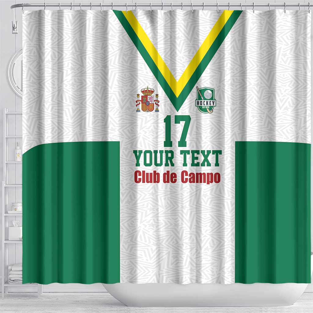Custom Spain Field Hockey Shower Curtain Club de Campo Sporty Style LT17