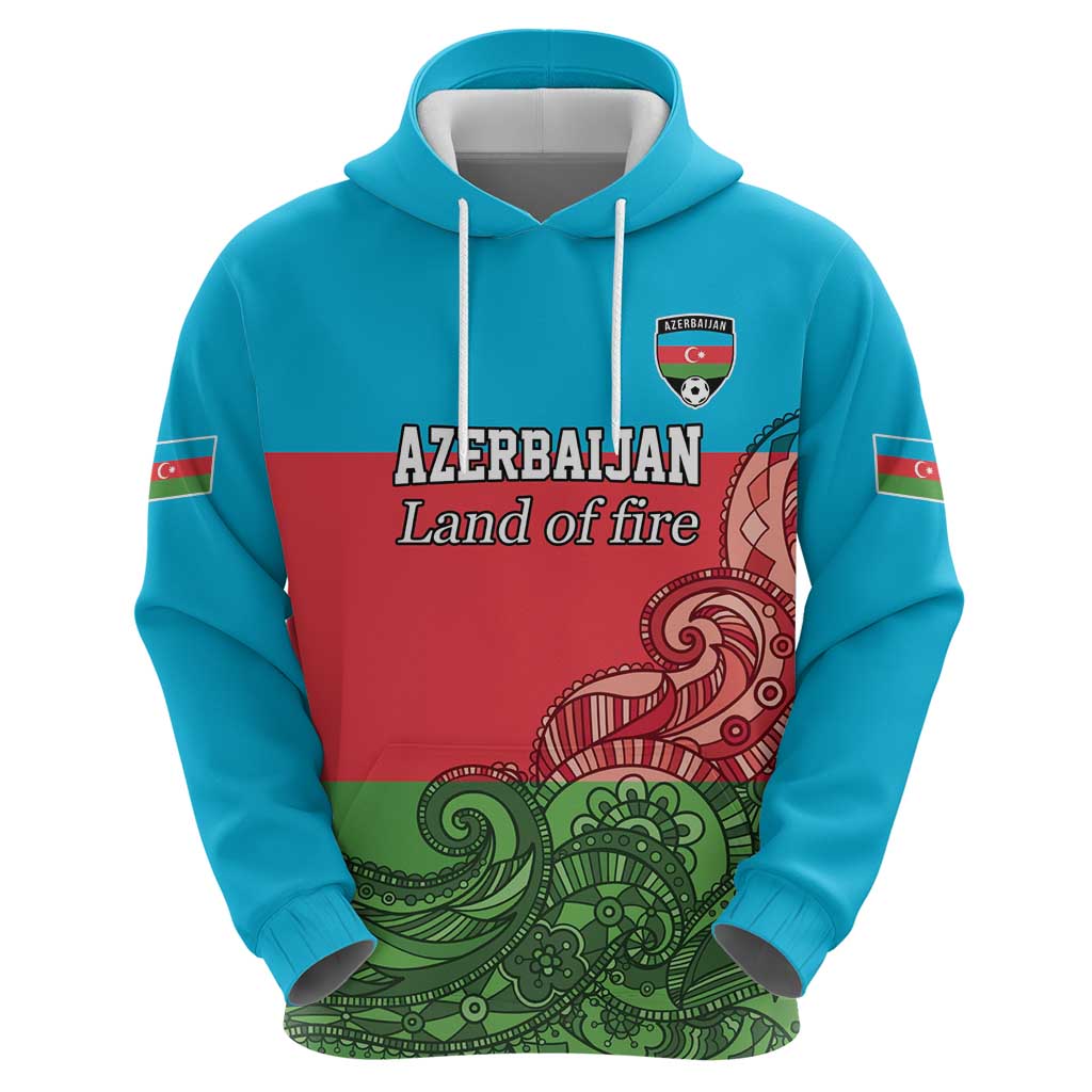 Custom Azerbaijan Football Hoodie Azerbaijan Pattern Buta LT17