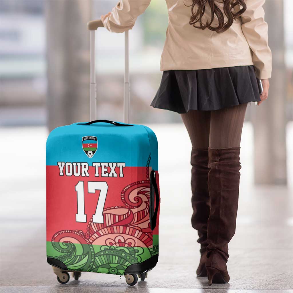 Custom Azerbaijan Football Luggage Cover Azerbaijan Pattern Buta LT17