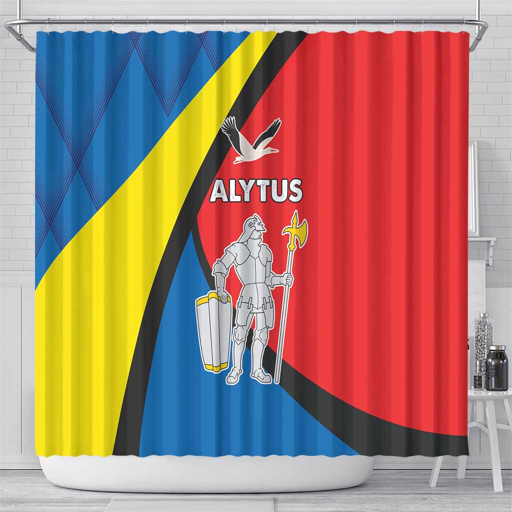 Lithuania Alytus County Shower Curtain Alytaus Apskritis Coat of Arms LT17