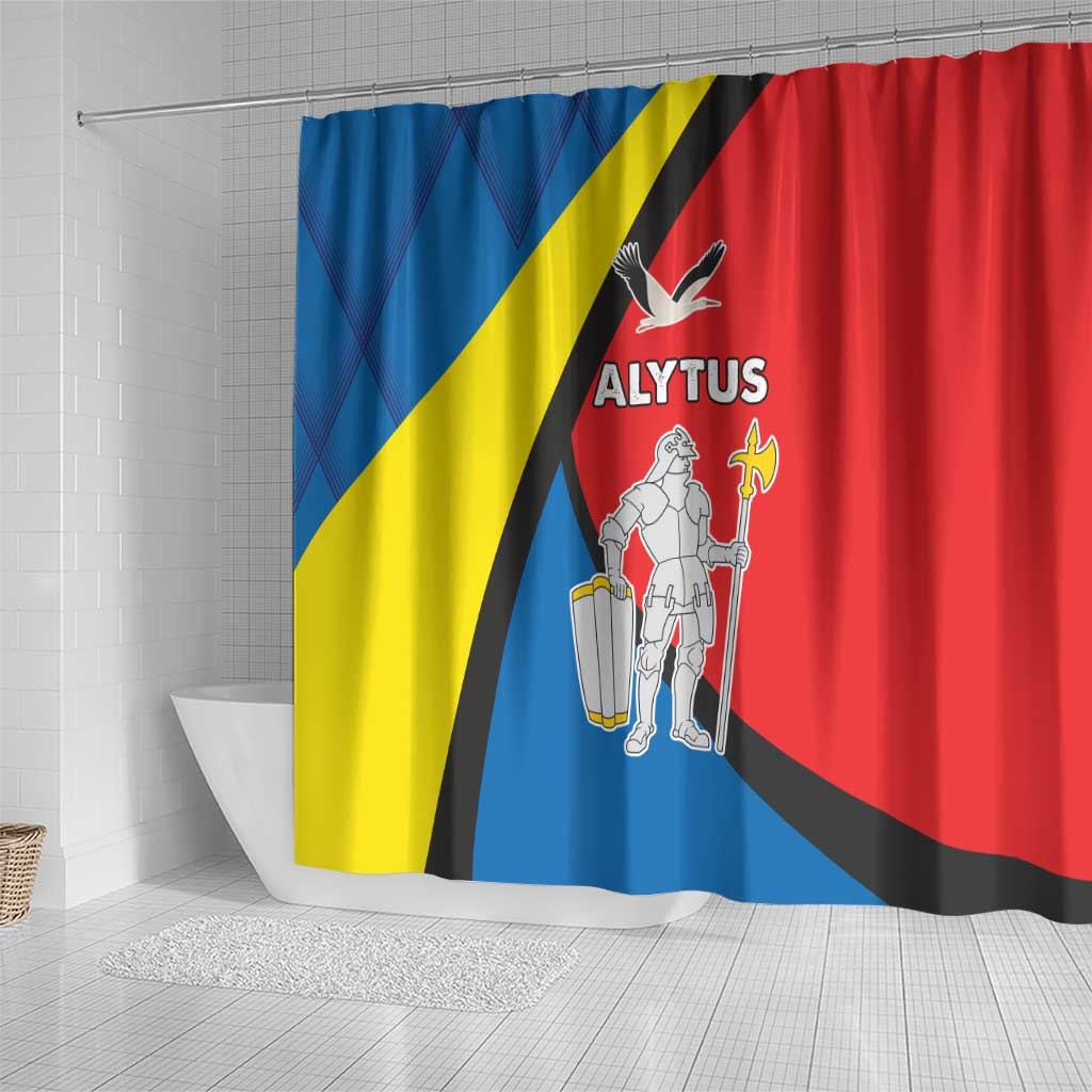 Lithuania Alytus County Shower Curtain Alytaus Apskritis Coat of Arms LT17