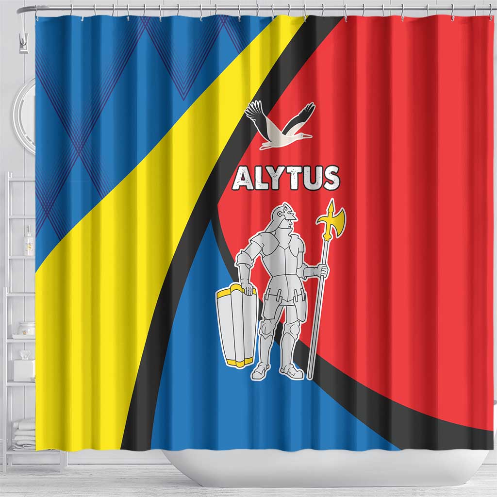 Lithuania Alytus County Shower Curtain Alytaus Apskritis Coat of Arms LT17