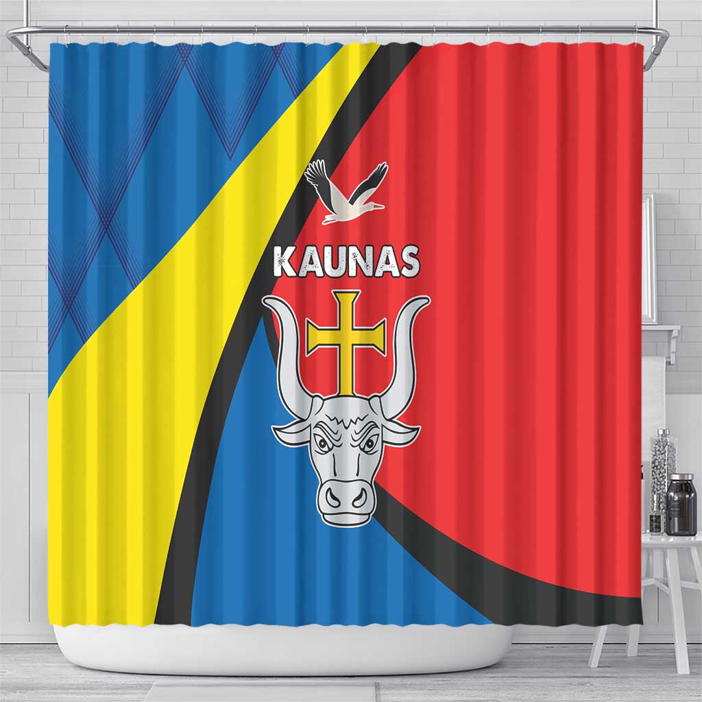 Lithuania Kaunas County Shower Curtain Kauno Apskritis Coat of Arms LT17