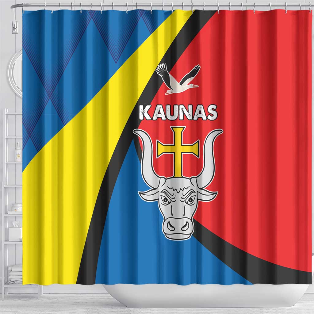 Lithuania Kaunas County Shower Curtain Kauno Apskritis Coat of Arms LT17
