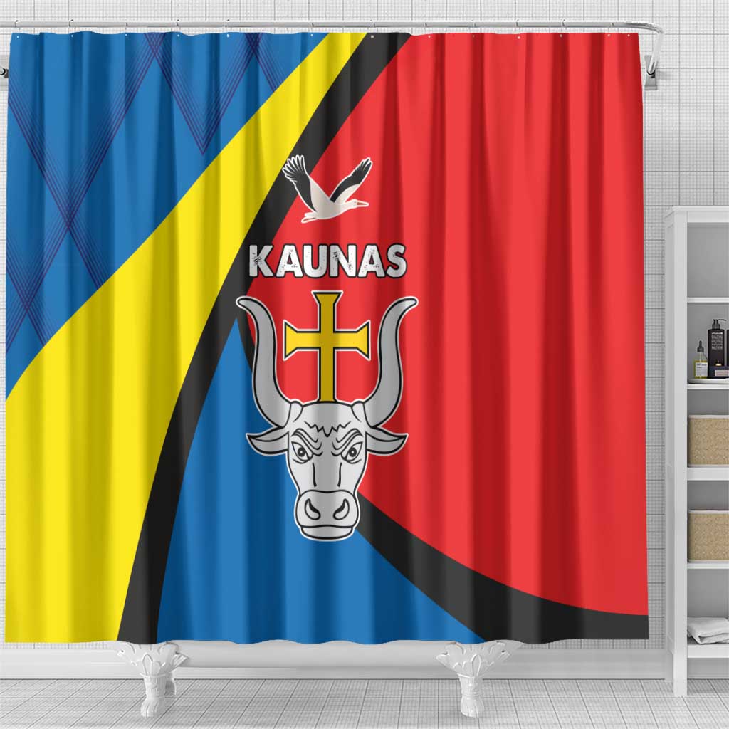 Lithuania Kaunas County Shower Curtain Kauno Apskritis Coat of Arms LT17