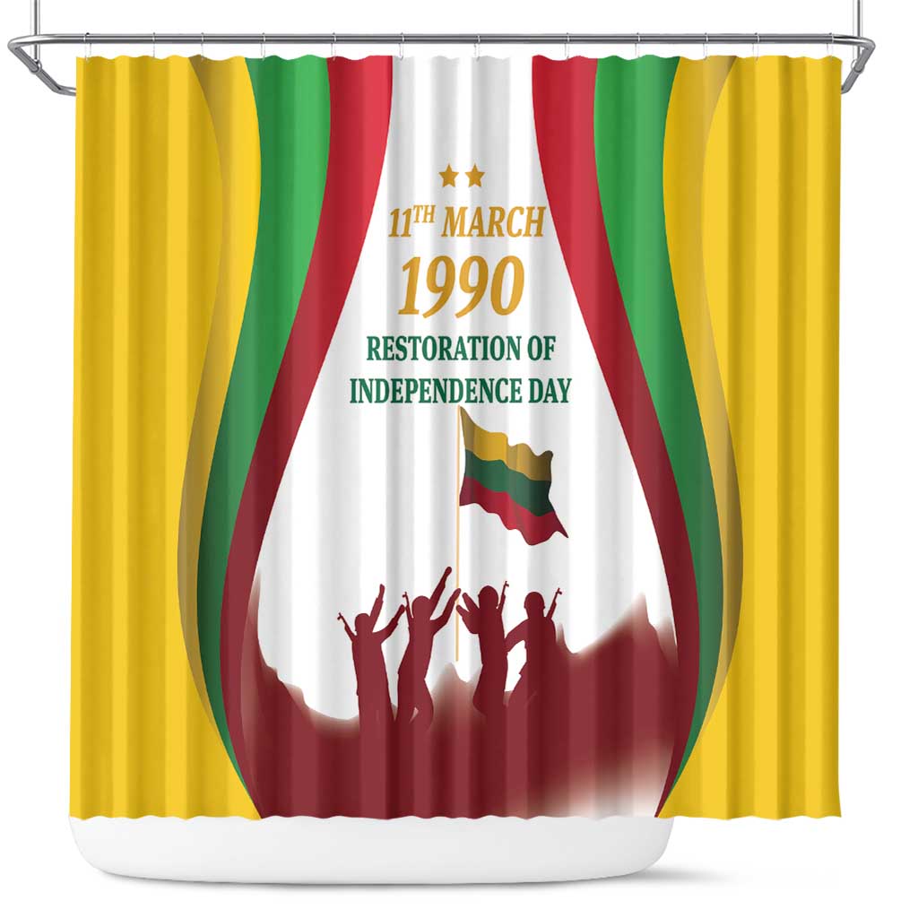 Lithuania Restoration of Independence Day Shower Curtain 11th March 1990 LT17