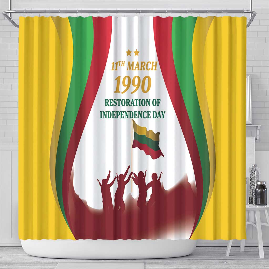 Lithuania Restoration of Independence Day Shower Curtain 11th March 1990 LT17