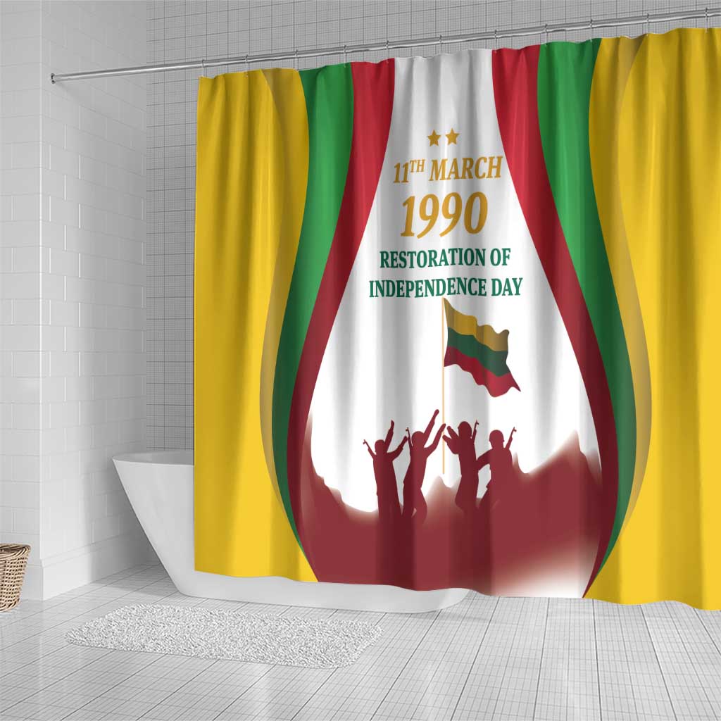 Lithuania Restoration of Independence Day Shower Curtain 11th March 1990 LT17
