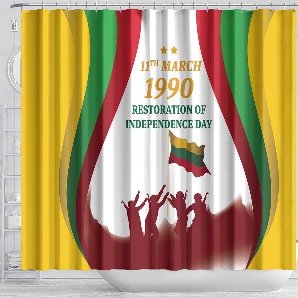 Lithuania Restoration of Independence Day Shower Curtain 11th March 1990 LT17