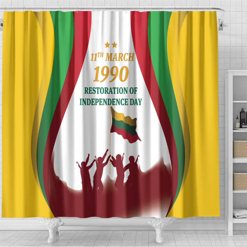 Lithuania Restoration of Independence Day Shower Curtain 11th March 1990 LT17