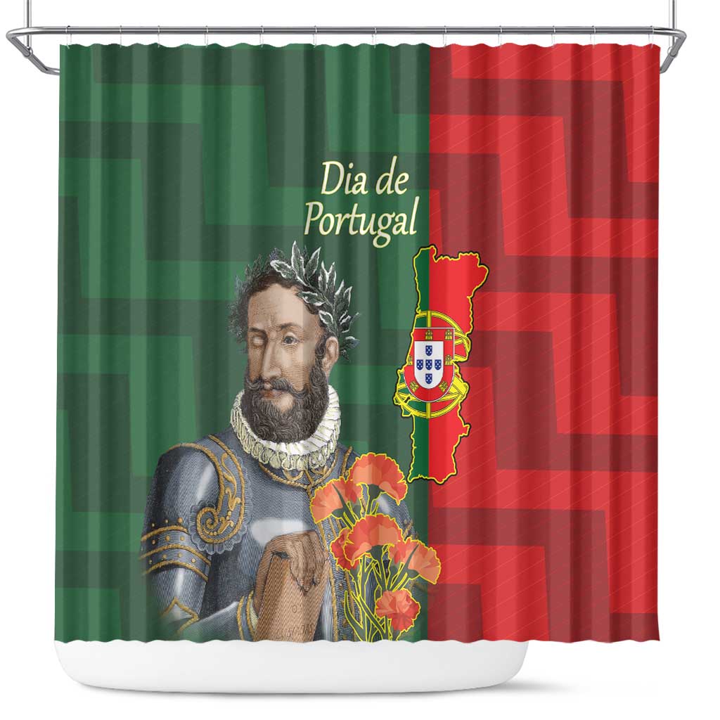 Portugal Day 10th June Shower Curtain Luis de Camoes Dia da Portugal LT17