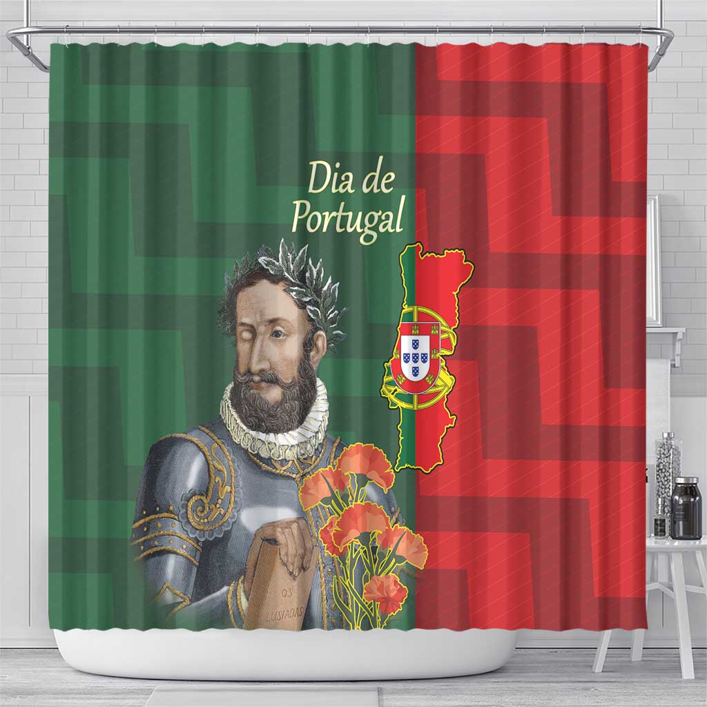 Portugal Day 10th June Shower Curtain Luis de Camoes Dia da Portugal LT17