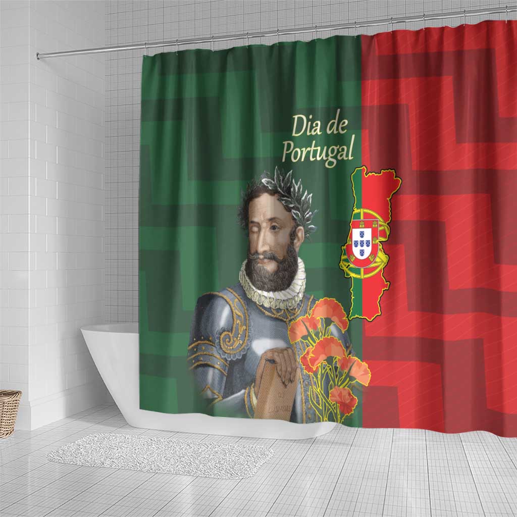 Portugal Day 10th June Shower Curtain Luis de Camoes Dia da Portugal LT17