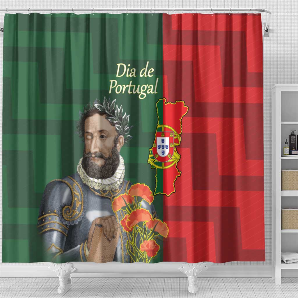 Portugal Day 10th June Shower Curtain Luis de Camoes Dia da Portugal LT17