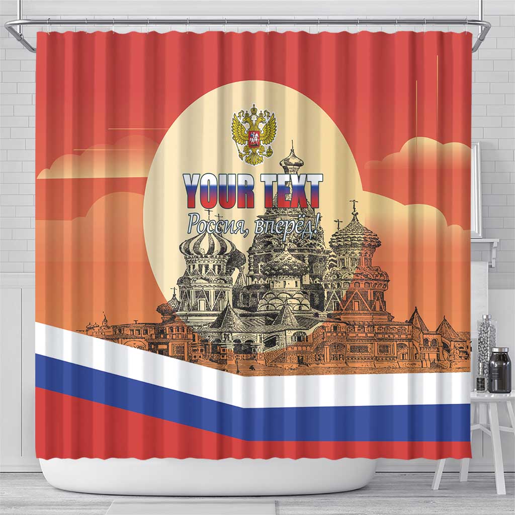 Personalized Russia Day 12th June Shower Curtain Red Square Moscow LT17