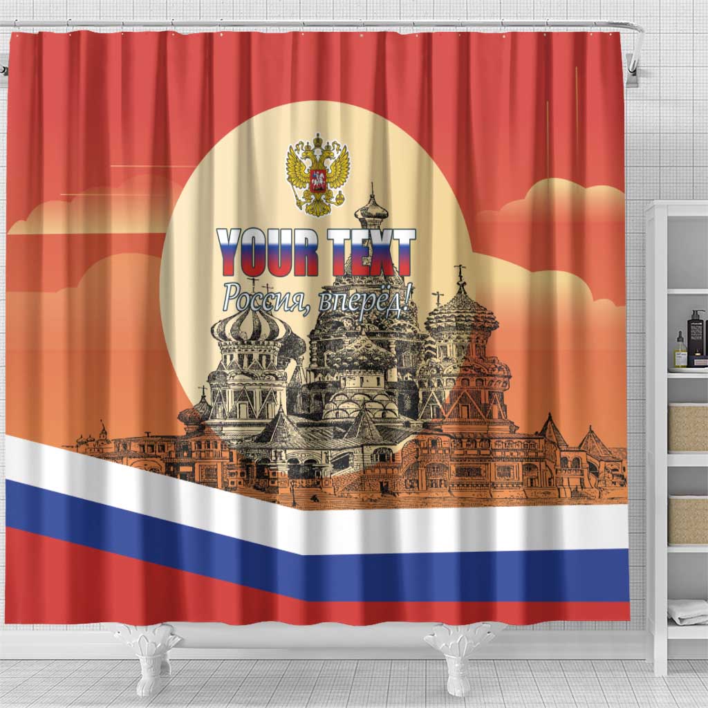 Personalized Russia Day 12th June Shower Curtain Red Square Moscow LT17