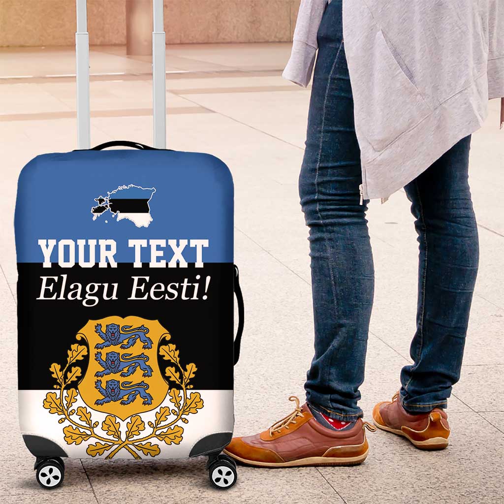 Personalized Estonia Flag Day 4 June Luggage Cover Elagu Esti! LT17