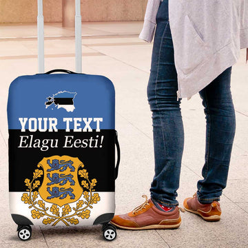 Personalized Estonia Flag Day 4 June Luggage Cover Elagu Esti! LT17
