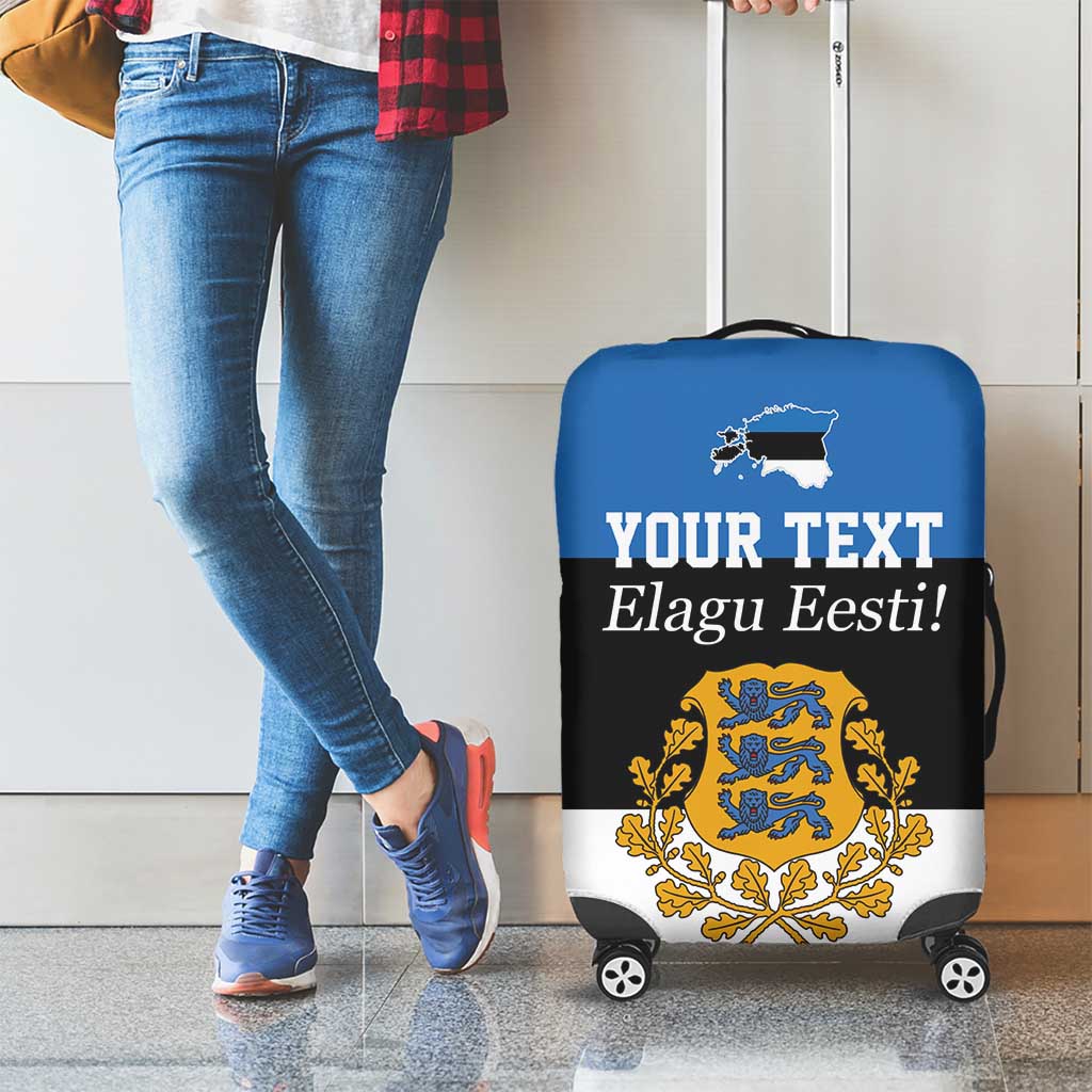 Personalized Estonia Flag Day 4 June Luggage Cover Elagu Esti! LT17