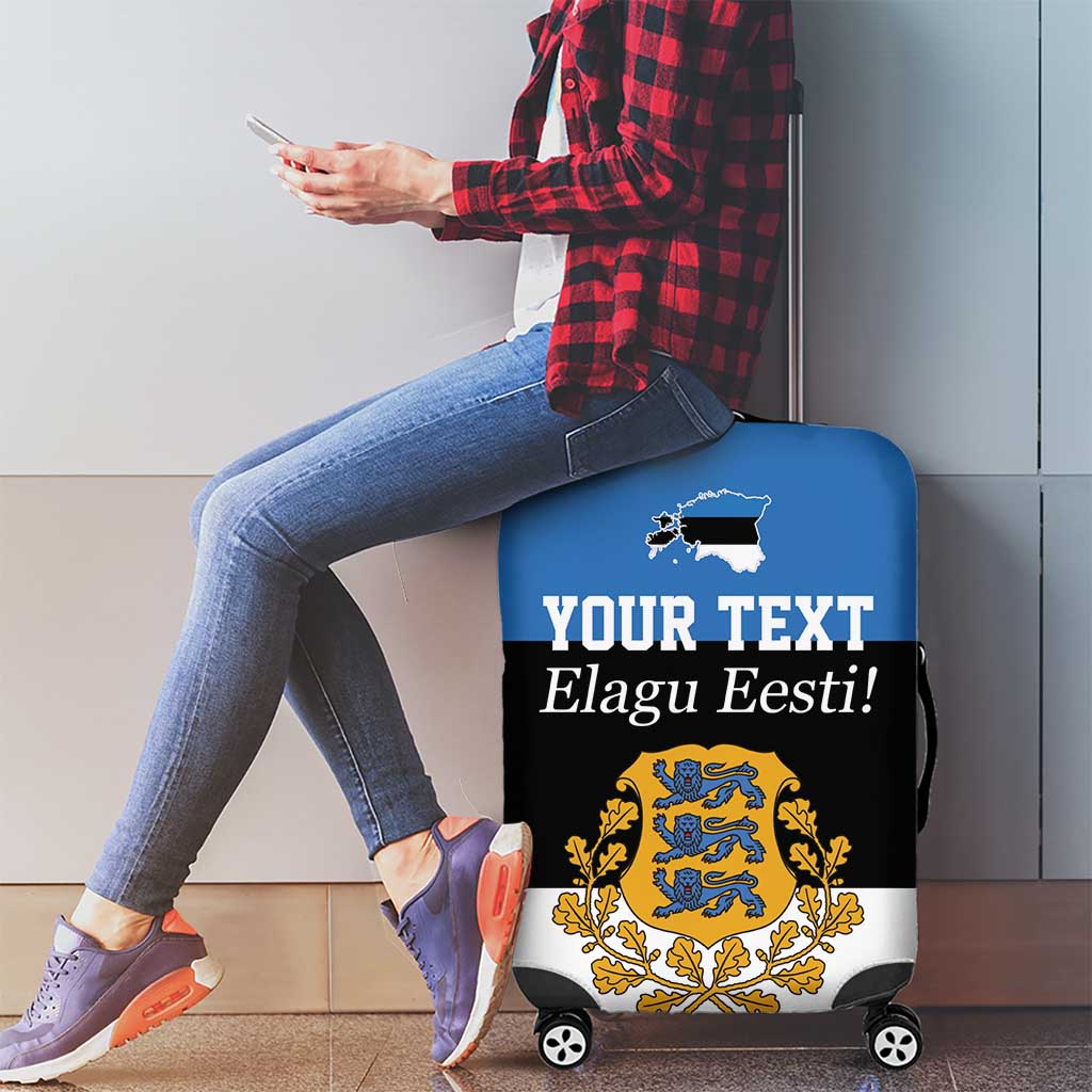 Personalized Estonia Flag Day 4 June Luggage Cover Elagu Esti! LT17