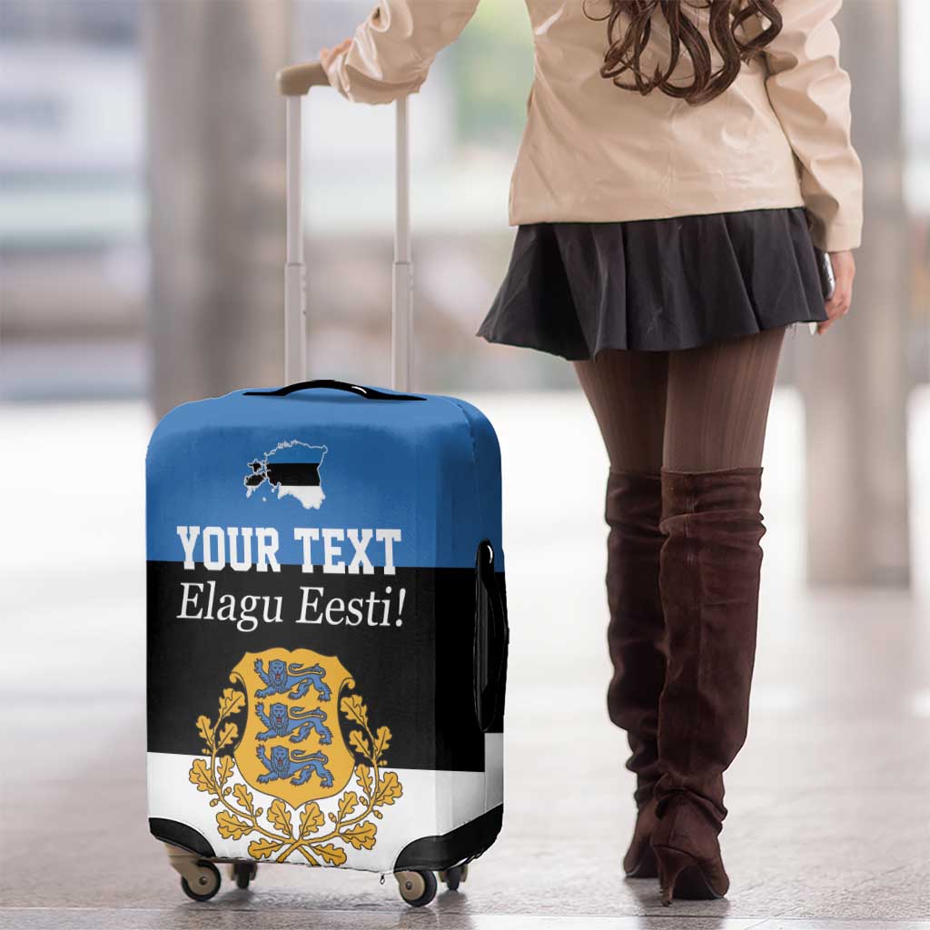 Personalized Estonia Flag Day 4 June Luggage Cover Elagu Esti! LT17