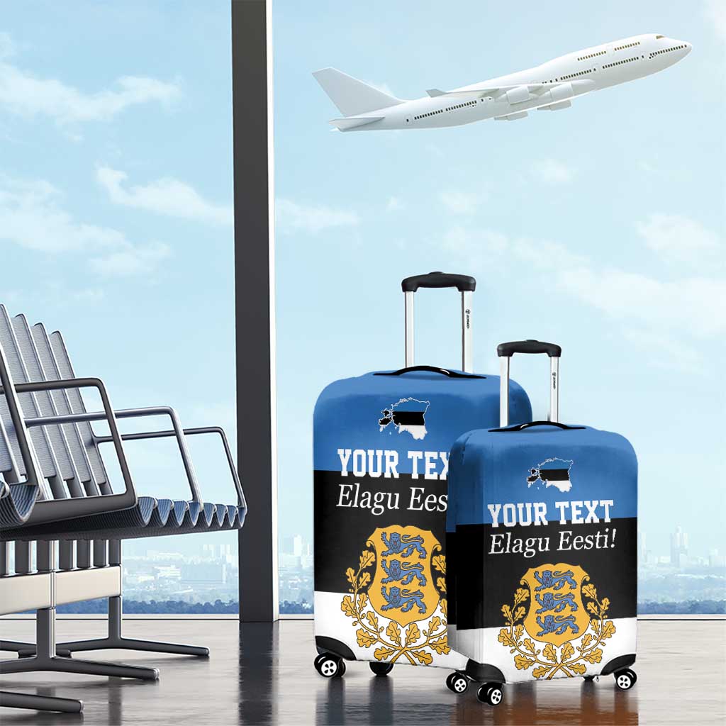 Personalized Estonia Flag Day 4 June Luggage Cover Elagu Esti! LT17