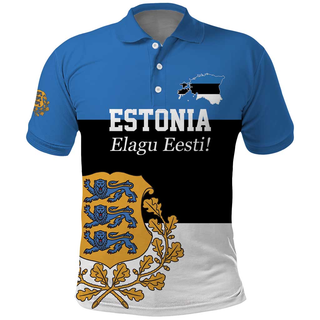 Personalized Estonia Flag Day 4 June Polo Shirt Elagu Esti! LT17