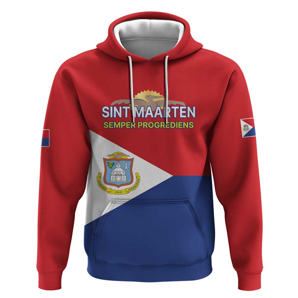 Personalized Sint Maarten Flag day Hoodie Semper progrediens Flag Style LT17