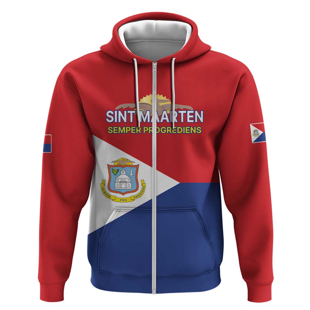 Personalized Sint Maarten Flag day Hoodie Semper progrediens Flag Style LT17