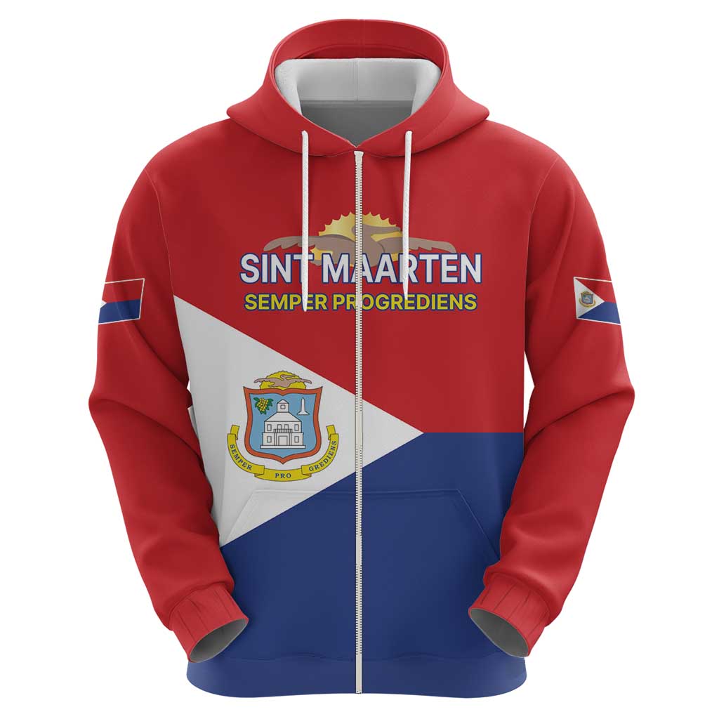 Personalized Sint Maarten Flag day Hoodie Semper progrediens Flag Style LT17