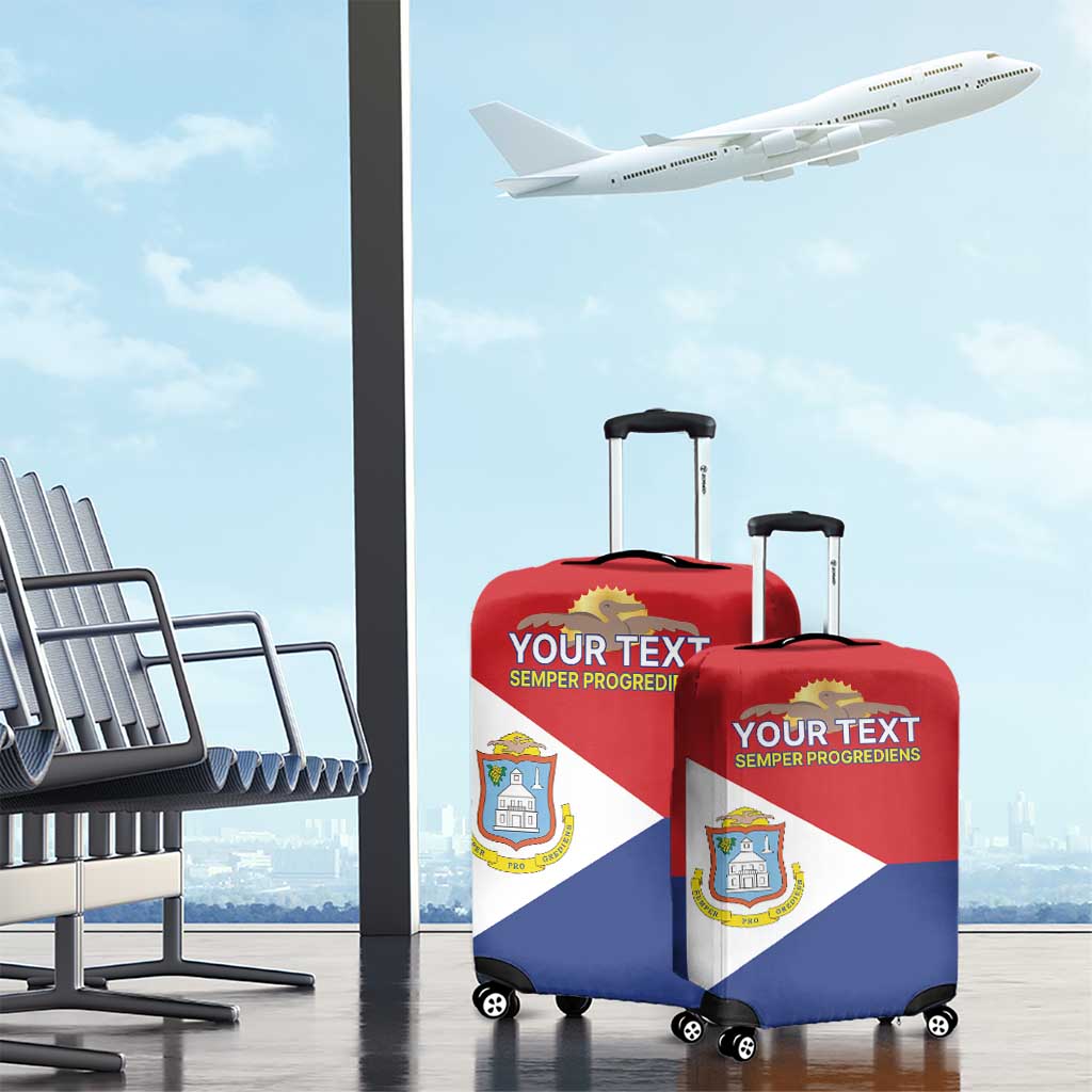 Personalized Sint Maarten Flag day Luggage Cover Semper progrediens Flag Style LT17